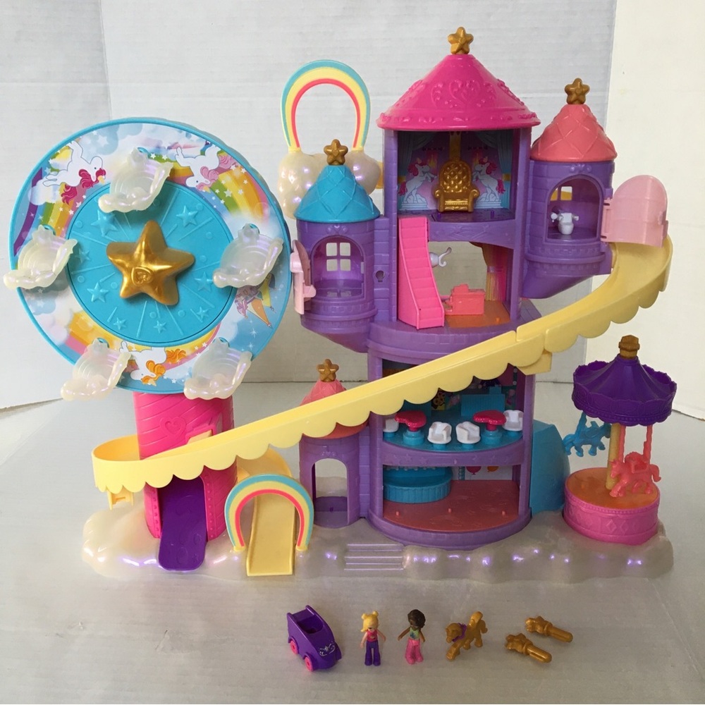 Polly Pocket Rainbow Funland Theme Park Toy Set